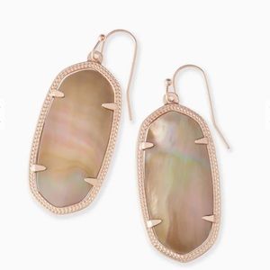 Kendra Scott Elle brown mother of pearl earrings